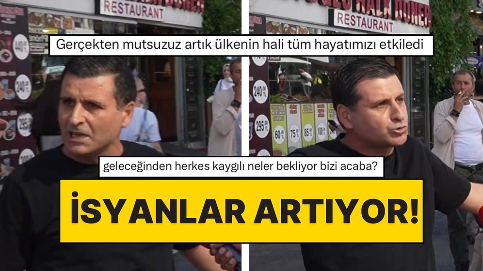 Sokak Röportajında İsyan Eden Vatandaş: “Ülkede Yüzü Gülen Yok”