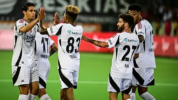 Beşiktaş'ın gollerini 21 ve 52'nci dakikalarda Gedson Fernandes, 55'inci dakikada ise Al-Musrati kaydetti.