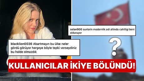 Serel Yereli'nin Sevgilisiyle Birlikte Türk Bayrağının Altında Verdiği Bikinili Poz Tartışma Yarattı!