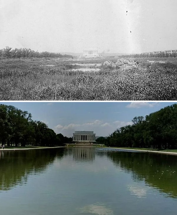 15. Lincoln Anıtı Yansıma Havuzu Yapılmadan Önceki Hali - 1920