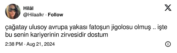 Siz Çağatay Ulusoy'un girdiği roller hakkında ne düşünüyorsunuz? Yorumlara buyrun...