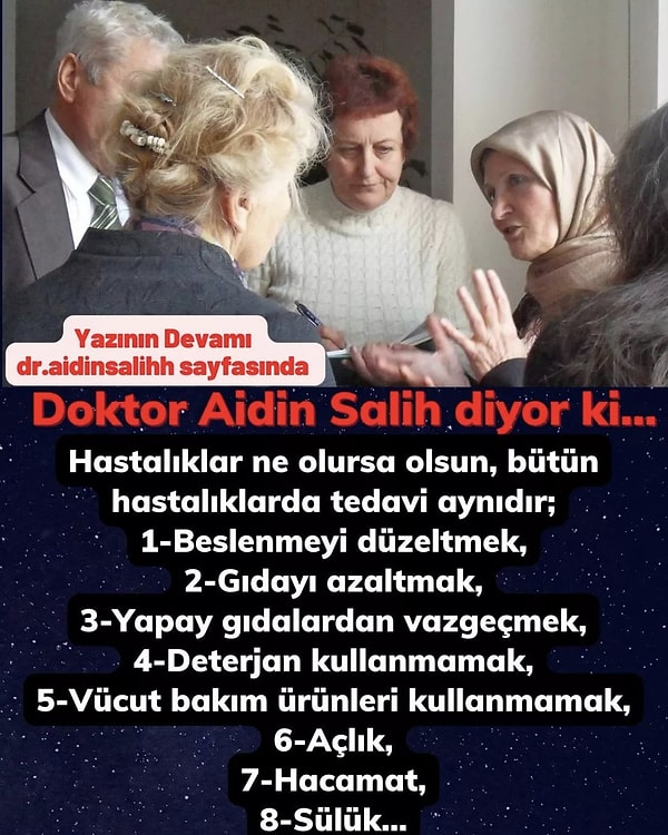 ''Meğer kendisi, bu kitabı, ve tüm bu çabaları Türkiye'de hacamat, sülük ve benzer birçok bilim dışı 'doğal' adı altında yapılan uygulamaların yaygınlaşmasında inanılmaz bir rol sahibiymiş'' diyen Ozan Ünlü, paylaşımına şöyle devam etti: 'Kitabına biraz göz attım, tahmin edebileceğiniz gibi bilimsel hiçbir dayanağı olmayan birçok safsatanın bir araya getirilmiş hali. Daha da kötüsü bir de buna İslam'ı alet edip, ayetler üzerinden anlatmış. Yani tam bir manipülasyon aracı. Kitaptan yapılan bazı alıntıları görünce de kafamda bir ışık çaktı. Ben bu sözleri gelip burada yorum yazanlarda ve sosyal medyada çocuklara hacamatı paylaşan sayfalarda o kadar çok gördüm ki. Meğer çoğunun temeli bu kişiye dayanıyormuş, sonra da virüs gibi her yere yayılmış.''