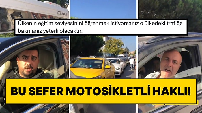 Kendi Şeridinden Gitmeyen Araç Sürücüleri Hakkını Arayan Motorcuyu Tehdit Etti