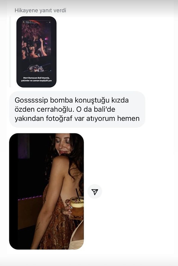 Gossip Pasta'nın başka bir paylaşımında ise oyuncunun eğlendiği isimlerden birinin eski İşte Benim Stilim yarışmacısı Özden Cerrahoğlu olduğu öğrenildi!