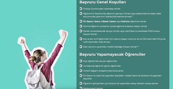 İBB Burs Başvuru Şartları