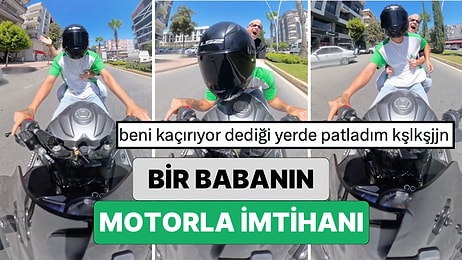 Babasını Motoruyla Küçük Bir Gezintiye Çıkaran Genç Hızın Dozunu Arttırınca Ortaya Gülümseten Görüntüler Çıktı