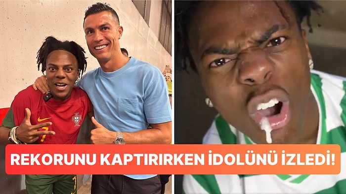 İdolü Ronaldo 2 Günde Kendisini Geçince IShowSpeed'in Tepkisi "Masaya Dalmak" Oldu!