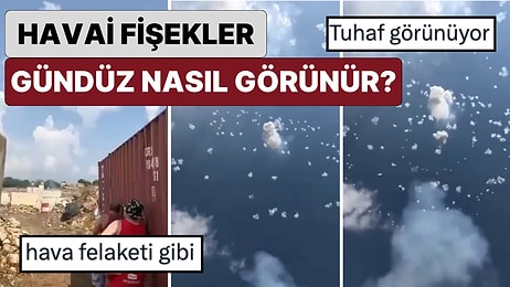 Bir Grup Genç Gece Kutlamalarının Başrolü Havai Fişeklerin Gündüz Nasıl Görüneceğini Deneyerek Gösterdi