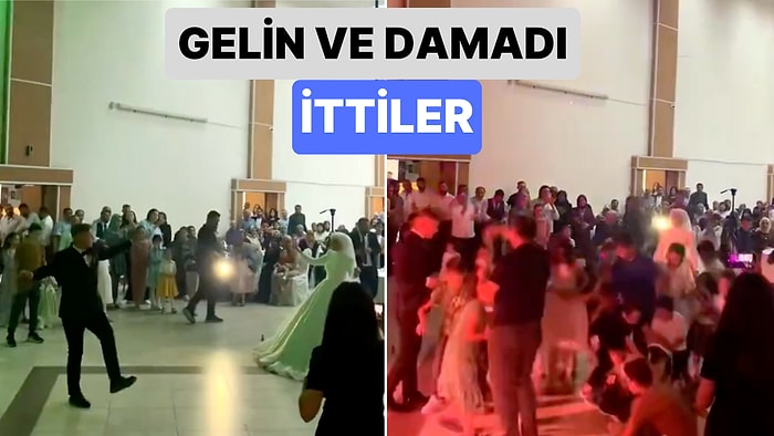 Gelin ve Damat Hazırlandığı Dansı Sergilediği Sırada Üzerlerine Para Atılınca Çocuklar İksini de Pistten İtti