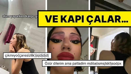 Makyaj Akımı Yaparken Kargo Gelince Ne Yapacağını Şaşıran Kızların Güldüren Çaresizliği