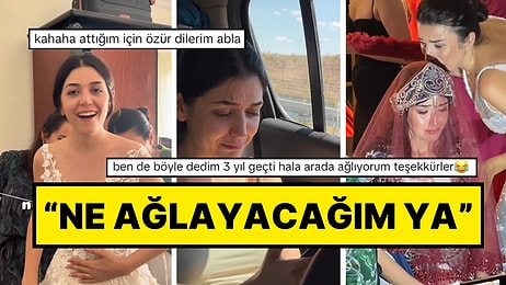 “Ne Ağlayacağım Ya” Diyen Gelinin Duygulandığı Anlar İzleyicileri Güldürdü