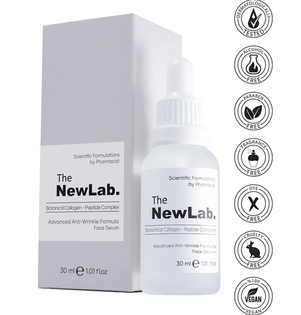 2. The NewLab. Ince Çizgi ve Için Yüz Serumu Botanical Collagen + Peptide Complex 30 ml