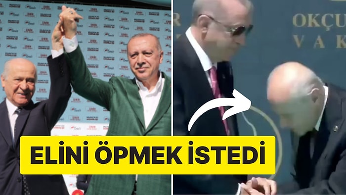 MHP Lideri Devlet Bahçeli, Cumhurbaşkanı Recep Tayyip Erdoğan'ın Elini Öpmek İstedi