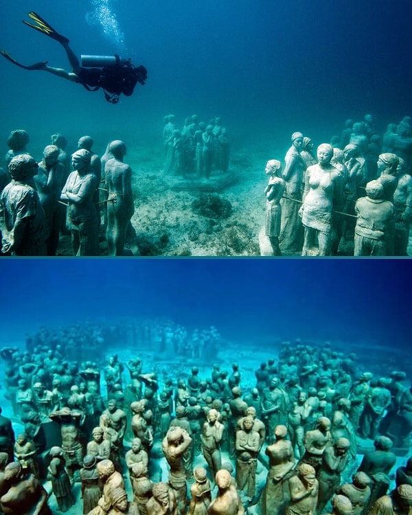 20. Son durağımız Meksika Körfezi, Isla Mujeres Suları'nın altında eşsiz bir müze!