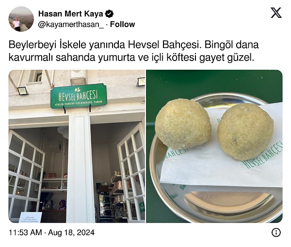 8. Bingöl dana kavurmalı sahanda yumurta, içli köfte.