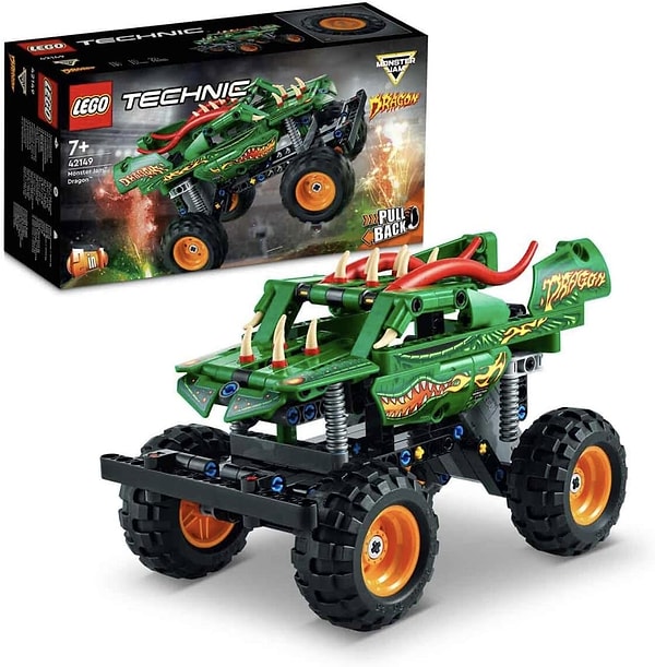 9. LEGO® Technic Monster Jam Dragon Çocuklar için 2’si 1 Arada Model