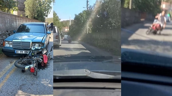 Olay, geçtiğimiz pazar günü Subatağı Mahallesi'nde meydana geldi. Vefat eden ağabeyinin cenaze aracını otomobille takip eden adamın eşi, o anları cep telefonu kamerasıyla kayda aldı.