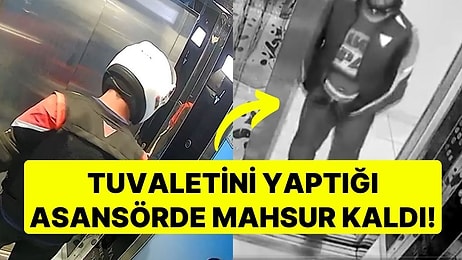 Sipariş Getirdiği Binanın Asansörüne Tuvaletini Yapan Kurye Mahsur Kaldı!