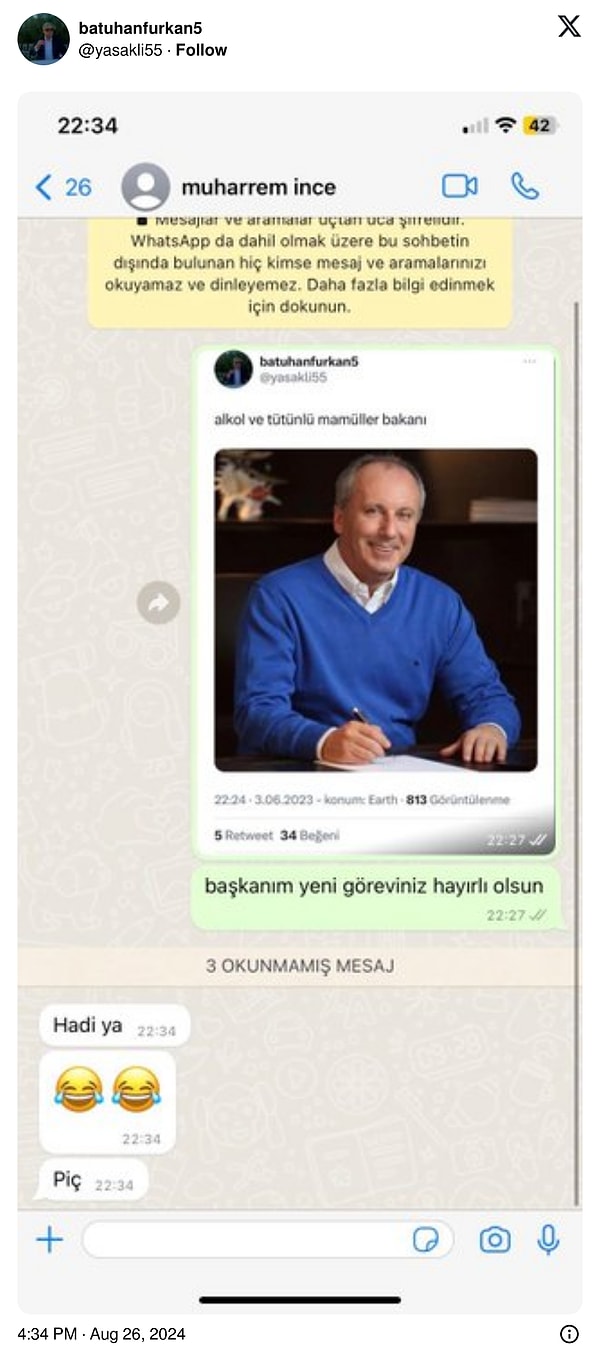 Direkt yazışanlar da var.