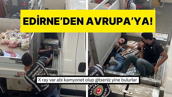 Edirne’den Avrupa’ya Gitmek İsteyen Kaçak Göçmenler Kamyonetin Gizli Bölmesinde Yakalandı