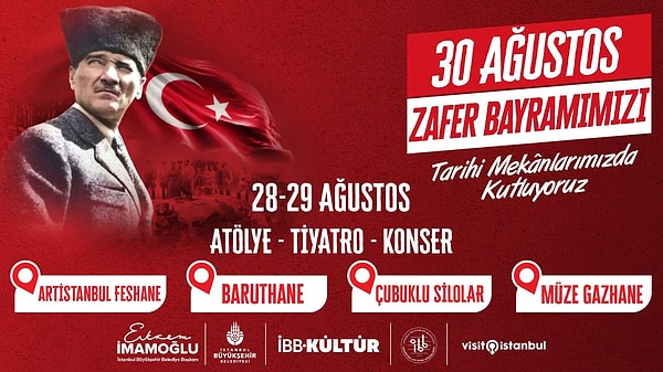 İstanbul 30 Ağustos Etkinlikleri