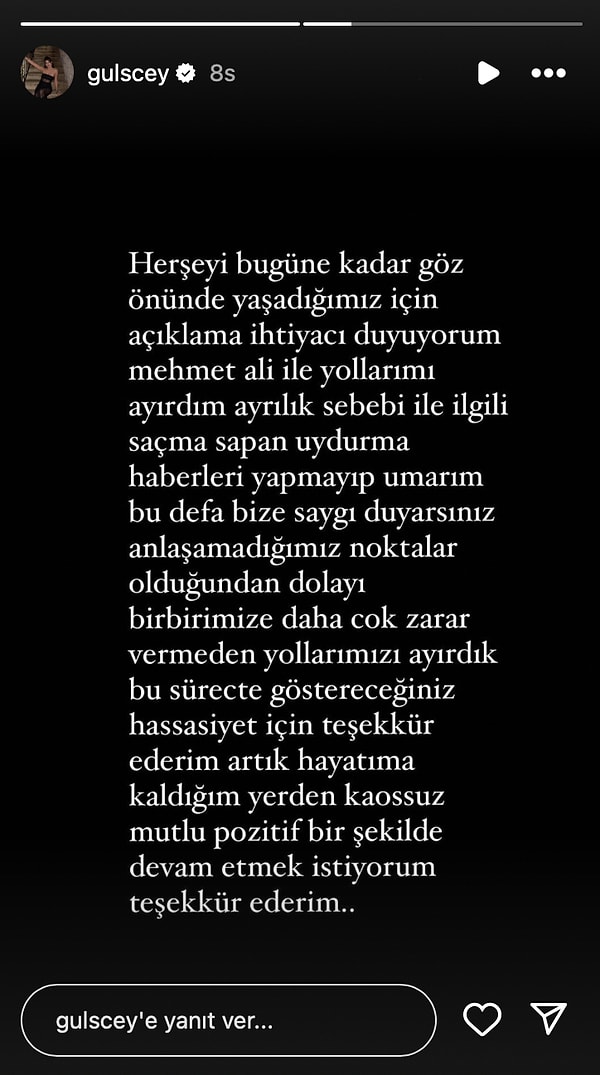 İşte Gülseren Ceylan'ın ayrılık açıklaması 👇🏻 Sizce bir daha barışırlar mı? Yorumlarda buluşalım!