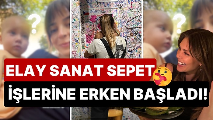 Kız Kardeşiyle Sergi Gezerken Elay'ı da Koynuna Alan Aslı Enver, Kızını Sanat Sepet İşlerine Erken Başlattı!