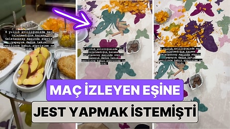 Eşine Maç İzlerken Yemesi İçin Sofra Hazırlayan Kadın Takım Maçı Kaybedince Neye Uğradığını Şaşırdı