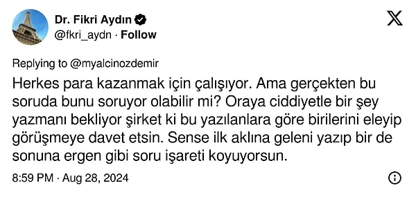 Bu yanıtı şımarıkça bulanlar da oldu.