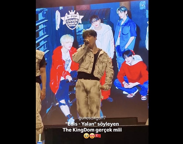 K-Pop'ın sevilen gruplarından The KingDom, bir konserinde Edis'in Yalan şarkısını seslendirdi.