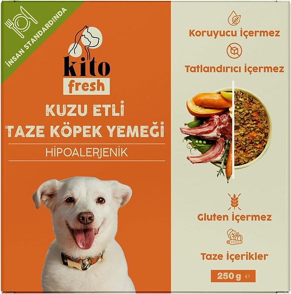 6. Kito Fresh Kuzu Etli Taze Köpek Yemeği