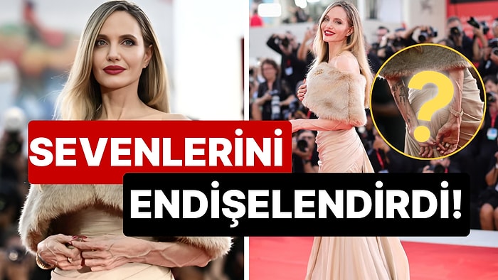 81. Venedik Film Festivali'nde Güzelliğiyle Büyüleyen Angelina Jolie'nin Kolundaki Damarlar Endişe Saçtı