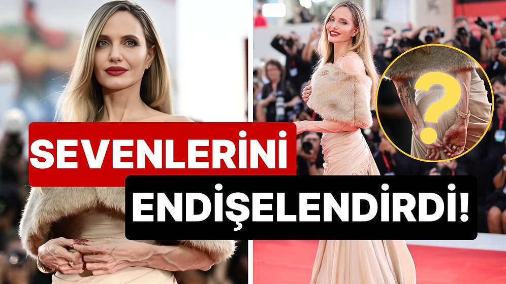 81. Venedik Film Festivali'nde Güzelliğiyle Büyüleyen Angelina Jolie'nin Kolundaki Damarlar Endişe Saçtı
