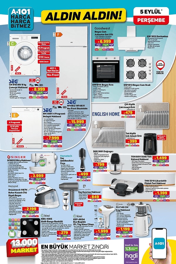 English Home TKM 6011 Sütlü Türk Kahvesi Makinesi 1.499 TL