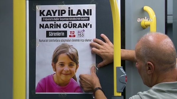 Aramaların 12. gününde Narin'den hala iz yok. Fakat her dakika yeni gelişmeler yaşanıyor. Soruşturma kapsamında, kolundaki ısırık izleri sebebiyle ilk önce abi E.G. (18) gözaltına alınmış, izlerin Narin'e ait olup olmadığı tespit edilemeyince serbest bırakılmıştı.