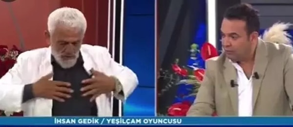 Yeşilçam filmlerinde 'kötü adam' rollerine hayat veren İhsan Gedik, Tahir Sarıkaya'nın Beyaz TV’deki programı 'Uyan Türkiyem’e konuk oldu.