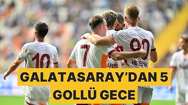 Avrupa'dan üzgün dönen Galatasaray, Adana'da güldü. Sarı kırmızılılar ilk yarıda attığı dört golle rahat nefes aldı, maçı 5-1 kazandı.