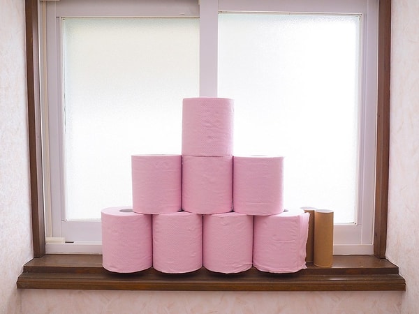 In France, most toilet paper is pink.