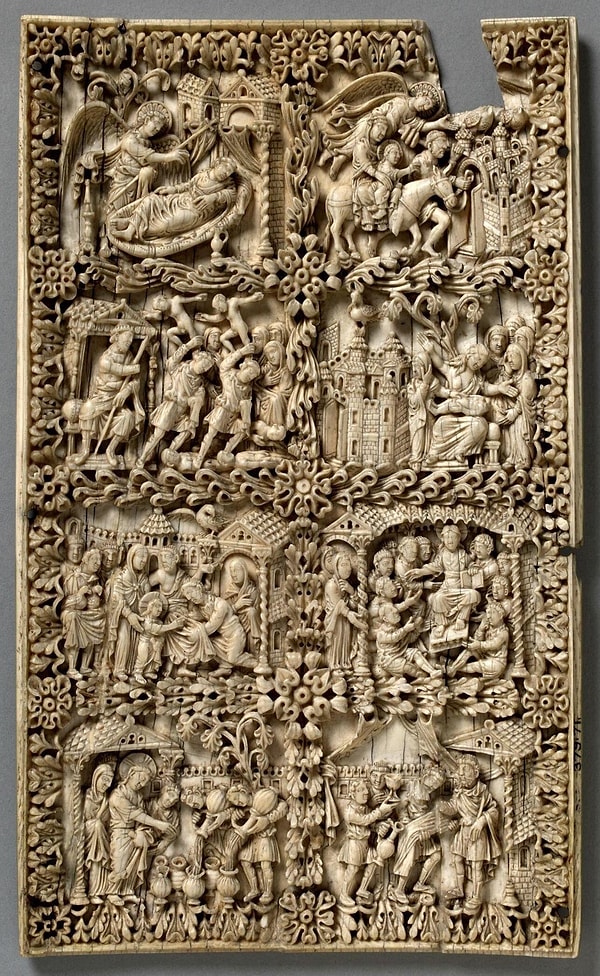 6. Carolingian Ivory Panel Relief of Christ’s Life