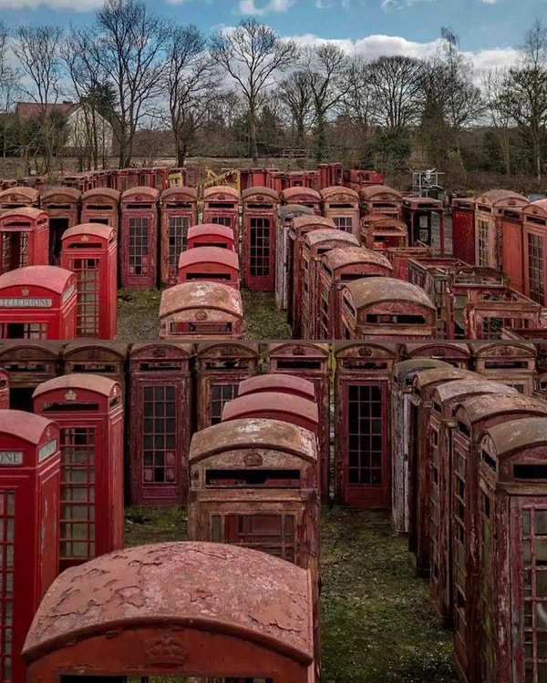 England: Red Telephone Box Graveyard