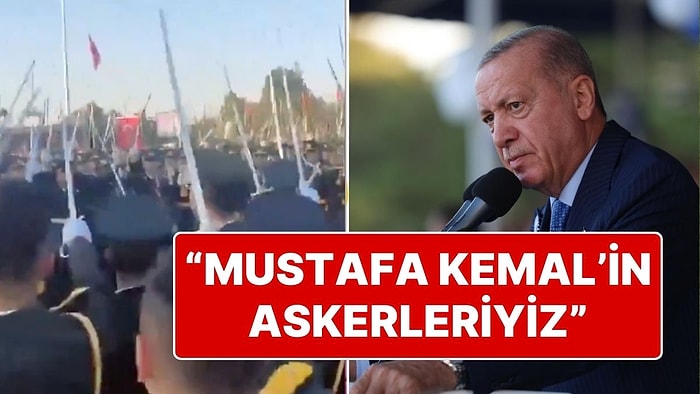 Cumhurbaşkanı Erdoğan'ın Katıldığı Törende Teğmenlerden 'Mustafa Kemal'in Askerleriyiz' Sloganları