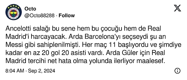 "Barcelona'yı seçseydi..."