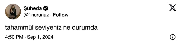 Her şey bir Twitter (X) kullanıcısının, ''Tahammül seviyeniz ne durumda?'' sorusuyla başladı.