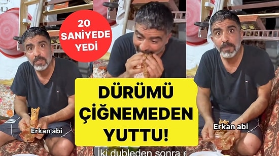 Şaşkına Çeviren Görüntü! Dürümü Çiğnemeden Yutan Adamın Görüntüsü Gündem Oldu