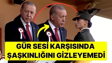 Teğmen Ebru Eroğlu'nun Gür Sesli Selamı Cumhurbaşkanı Erdoğan'ı Şaşırttı