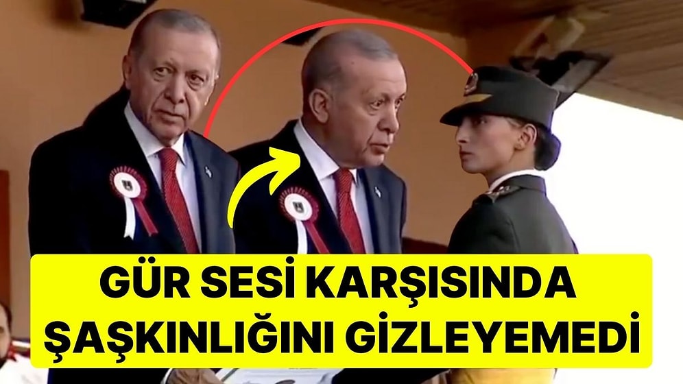 Teğmen Ebru Eroğlu'nun Gür Sesli Selamı Cumhurbaşkanı Erdoğan'ı Şaşırttı