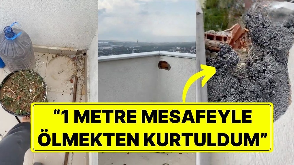 Balkonuna Yıldırım Düşen Kadın Oluşan Hasarı Gösterdi: "1 Metre Mesafeyle Ölmekten Kurtuldum"