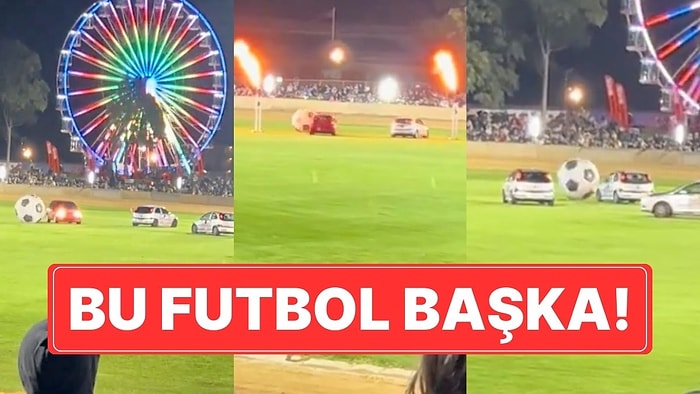 Bu Futbol Başka: Araba Futbolu Renkli Görüntülere Sahne Oldu