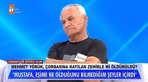 Eşini üfürükçü Mustafa Samagan'ın öldürdüğünü söyleyen Sebile Hanım, "Öğle saatlerinde eve geldi ve Mehmet'e bir su içirdi. Tarhana çorbasına da bir şeyler katmış olabilir. Çünkü eşim çorbayı içtikten sonra bayıldı" dedi.