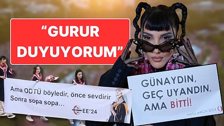 ODTÜ Mezuniyet Törenindeki Pankartlarda Kendini Gören Hande Yener Öğrencilerle Büyük Gurur Duydu!